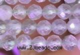 CTG1607 15.5 inches 4mm faceted round tiny prehnite beads