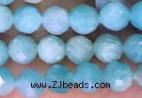 CTG1610 15.5 inches 5mm faceted round tiny amazonite beads