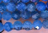 CTG1615 15.5 inches 4mm faceted round tiny apatite beads