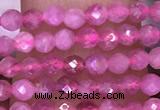 CTG1639 15.5 inches 2.5mm faceted round tiny pink tourmaline beads