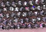CTG1669 15.5 inches 2mm faceted round tiny pyrite beads