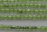 CTG210 15.5 inches 2mm faceted round tiny olive quartz beads