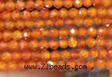 CTG2108 15 inches 2mm faceted round tiny quartz glass beads