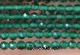 CTG2111 15 inches 2mm faceted round tiny quartz glass beads