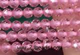 CTG2113 15 inches 2mm faceted round tiny quartz glass beads