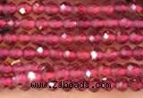 CTG2117 15 inches 2mm faceted round tiny quartz glass beads