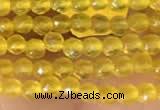CTG2120 15 inches 2mm,3mm faceted round yellow agate gemstone beads