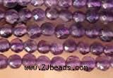 CTG2123 15 inches 2mm,3mm & 4mm faceted round amethyst gemstone beads