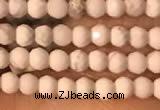 CTG2148 15 inches 2mm,3mm & 4mm faceted round white howlite beads