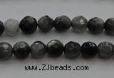 CTG216 15.5 inches 3mm faceted round tiny eagle eye jasper beads