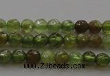 CTG219 15.5 inches 3mm faceted round tiny green garnet beads