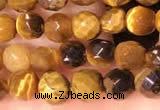 CTG2222 15 inches 2mm,3mm faceted round yellow tiger eye beads