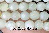 CTG2516 15.5 inches 4mm faceted round jade beads wholesale