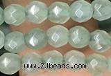 CTG2521 15.5 inches 4mm faceted round green aventurine beads