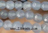 CTG2530 15.5 inches 4mm faceted round agate beads wholesale