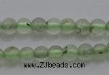 CTG255 15.5 inches 3mm round tiny green rutilated quartz beads