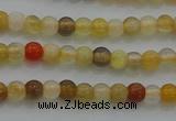 CTG263 15.5 inches 3mm round tiny yellow botswana agate beads wholesale