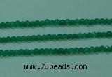 CTG28 15.5 inches 2mm faceted round green agate beads wholesale