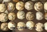 CTG3549 15.5 inches 4mm faceted round picture jasper beads