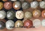 CTG3551 15.5 inches 4mm faceted round imperial jasper beads