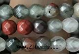 CTG3560 15.5 inches 4mm faceted round blood jasper beads