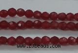 CTG404 15.5 inches 2mm faceted round tiny dyed candy jade beads