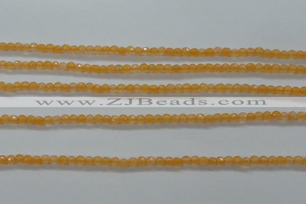 CTG407 15.5 inches 2mm faceted round tiny dyed candy jade beads