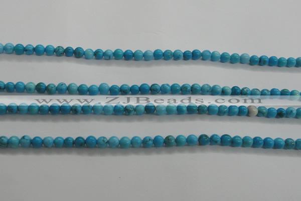 CTG441 15.5 inches 3mm round tiny natural turquoise beads wholesale