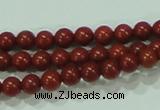 CTG48 15.5 inches 2mm round tiny red brick beads wholesale