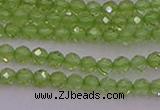 CTG500 15.5 inches 2mm faceted round tiny peridot gemstone beads