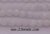 CTG506 15.5 inches 4mm faceted round tiny white moonstone beads