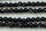 CTG51 15.5 inches 1.5mm round grade AB tiny black agate beads wholesale