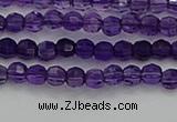 CTG553 15.5 inches 4mm faceted round tiny amethyst beads