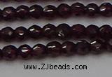CTG555 15.5 inches 4mm faceted round tiny purple garnet beads