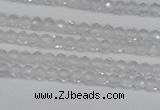 CTG600 15.5 inches 2mm faceted round white crystal beads