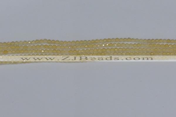 CTG623 15.5 inches 2mm faceted round citrine gemstone beads