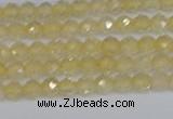 CTG624 15.5 inches 3mm faceted round citrine gemstone beads