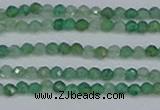 CTG628 15.5 inches 3mm faceted round green strawberry quartz beads