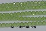 CTG630 15.5 inches 3mm faceted round peridot gemstone beads