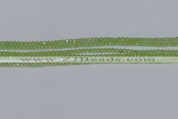 CTG630 15.5 inches 3mm faceted round peridot gemstone beads