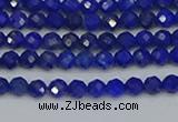 CTG650 15.5 inches 3mm faceted round lapis lazuli gemstone beads