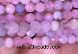 CTG711 15.5 inches 3mm faceted round tiny morganite beads