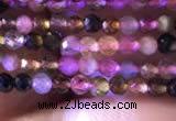 CTG730 15.5 inches 3mm faceted round tiny tourmaline beads