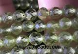 CTG745 15.5 inches 4mm faceted round tiny prehnite beads