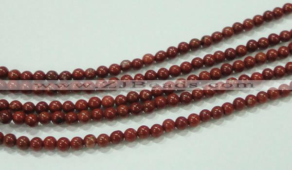 CTG75 15.5 inches 3mm round tiny red brick beads wholesale