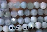 CTG769 15.5 inches 3mm faceted round tiny larimar gemstone beads
