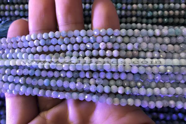 CTG775 15.5 inches 3mm faceted round tiny amazonite beads wholesale