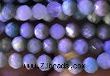 CTG776 15.5 inches 4mm faceted round tiny amazonite beads wholesale