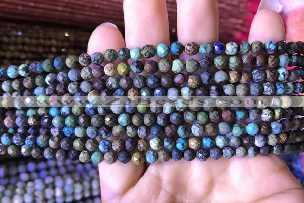 CTG795 15.5 inches 5mm faceted round tiny turquoise beads