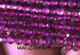 CTG804 15.5 inches 2mm faceted round tiny purple garnet beads